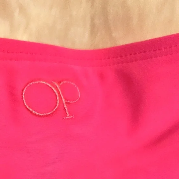 OP Raspberry Ruched Laser Cut Out Bikini Bottoms - Picture 4 of 7